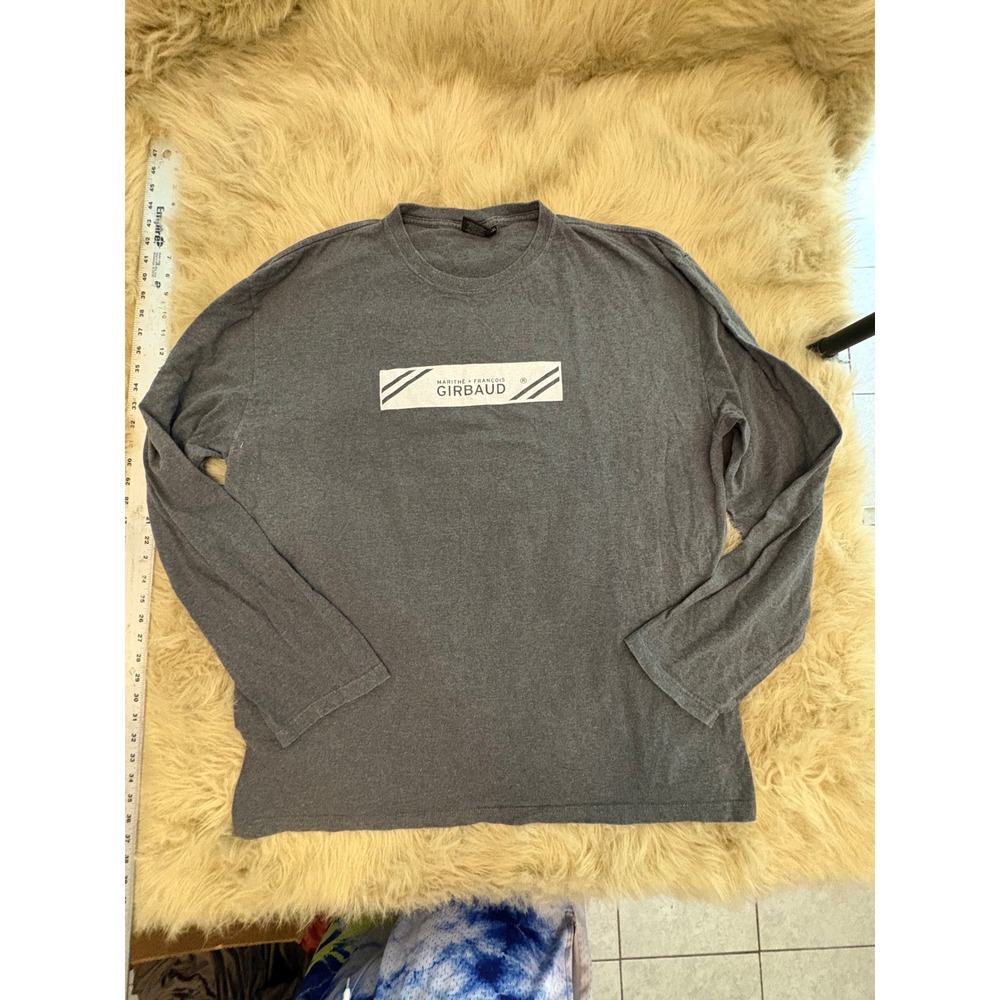 Marithe Francois Girbaud Long Sleeve Graphic T-Shirt Gray XXL Made in USA